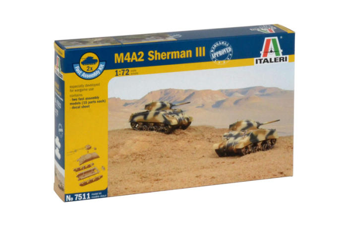 Italeri 7511 - M4A2 SHERMAN III, set of 2 models - fast assembly [1]