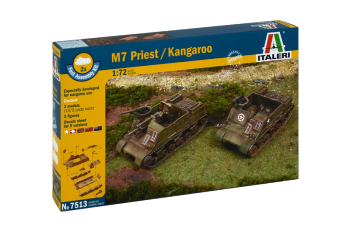 Italeri 7513 - 1:72 M7 PRIEST 105mm / KANGAROO set of 2 models - fast assembly [1]