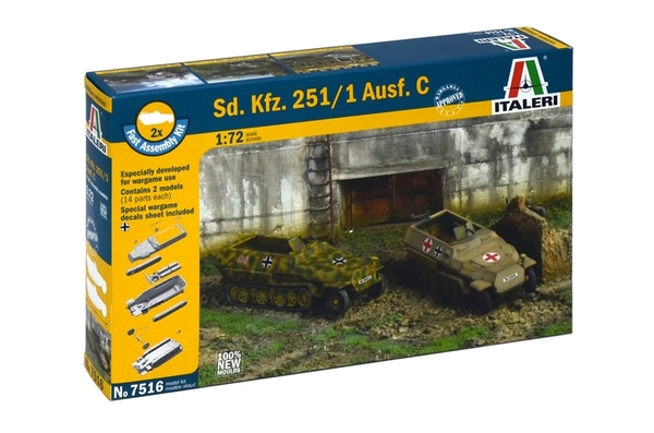 Italeri 7516 - 1:72 Sd.Kfz. 251/1 Ausf. C set of 2 models - fast assembly [1]