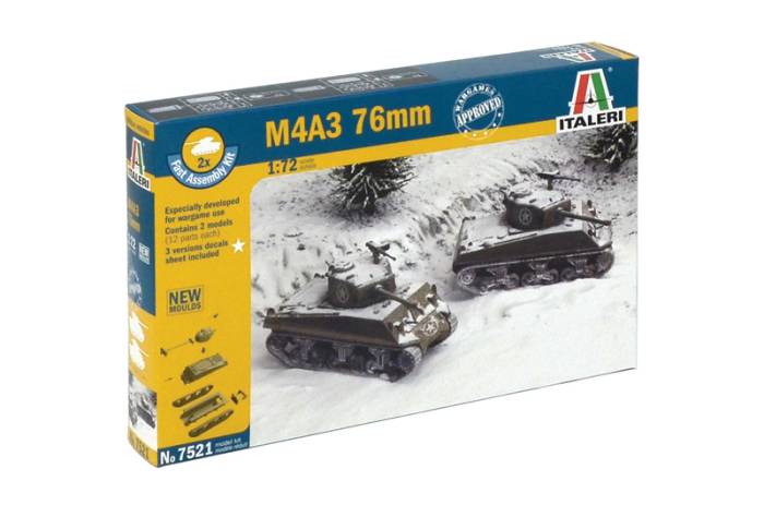Italeri 7521 - 1:72 M4 A3 76mm, set of 2 models - Fast Assembly [1]