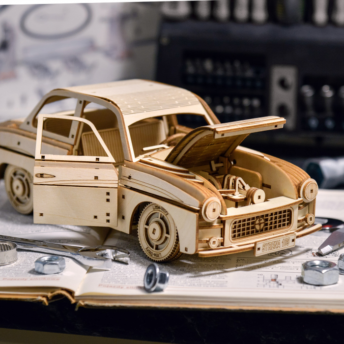 Little Story Wooden Model 3D Puzzle - FSO Syrena 105 [8]