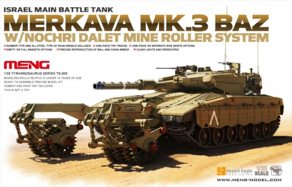 MENG - 1:35 Merkava MK.3 BAZ w/Nochri Dalet Mine Roller System [1]