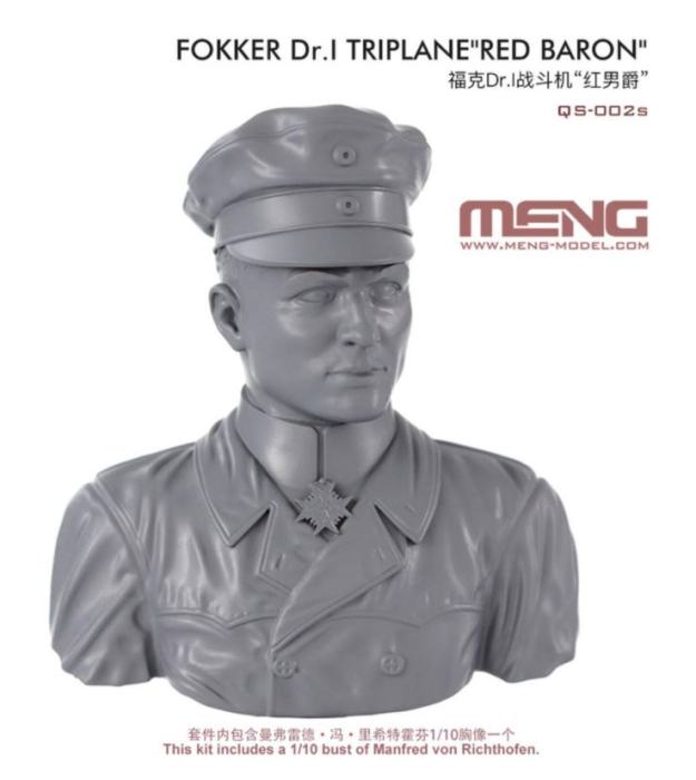 MENG QS-002S - 1:32 Fokker Dr.I. Triplane "Red Baron" + Bust MANFRED VON RICHTHOFEN [4]