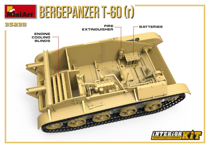Miniart 35238 - 1:35 BERGEPANZER T-60 ( r ) (full interior) [3]