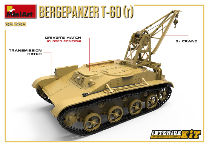 Miniart 35238 - 1:35 BERGEPANZER T-60 ( r ) (full interior) [5]