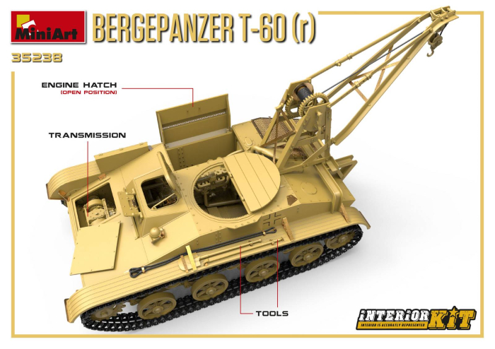 Miniart 35238 - 1:35 BERGEPANZER T-60 ( r ) (full interior) [4]