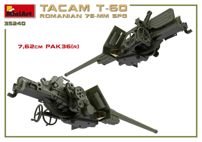 Miniart 35240 - 1:35 Romanian 76-mm SPG Tacam T-60 (Full Interior) [4]