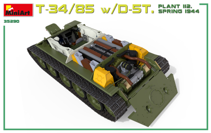 Miniart 35290 - 1:35 T-34/85 w/D-5T. PLANT 112. SPRING 1944. Interior Kit [5]