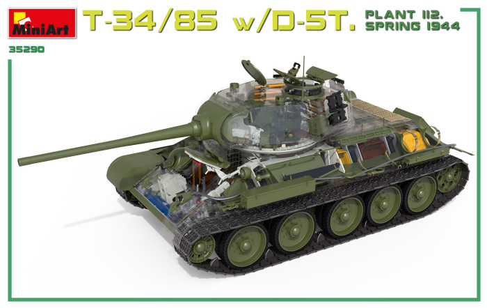 Miniart 35290 - 1:35 T-34/85 w/D-5T. PLANT 112. SPRING 1944. Interior Kit [6]