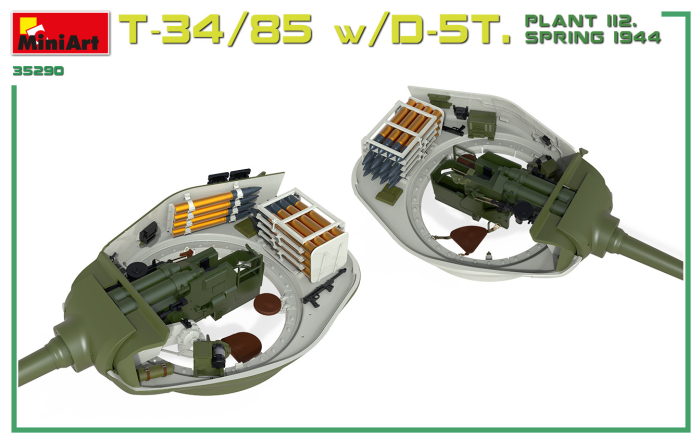 Miniart 35290 - 1:35 T-34/85 w/D-5T. PLANT 112. SPRING 1944. Interior Kit [2]