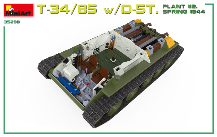 Miniart 35290 - 1:35 T-34/85 w/D-5T. PLANT 112. SPRING 1944. Interior Kit [4]