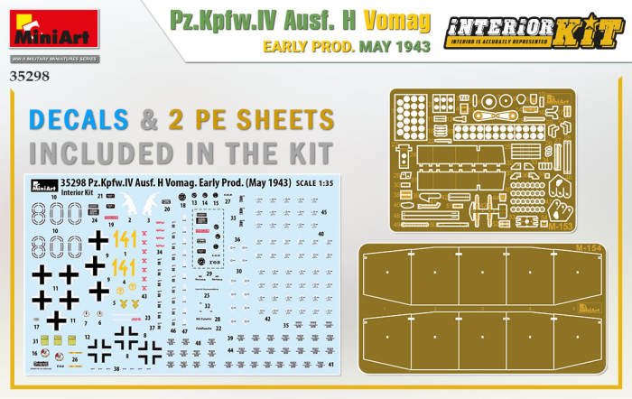 Miniart 35298 - 1:35 Pz.Kpfw.IV Ausf. H Vomag. Early Prod. (May 1943) Interior Kit [4]