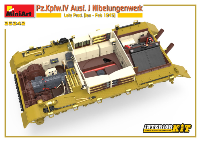 Miniart 35342 - 1:35 Pz.Kpfw.IV Ausf. J Nibelungenwerk Late Prod. (Jan - Feb 1945) Interior Kit [4]