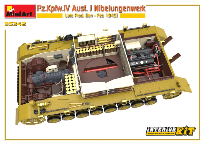 Miniart 35342 - 1:35 Pz.Kpfw.IV Ausf. J Nibelungenwerk Late Prod. (Jan - Feb 1945) Interior Kit [3]