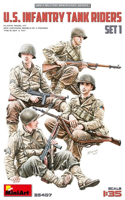 MiniArt 35407 - 1:35 U.S. Infantry Tank Riders - 4 figures. Set 1 [1]