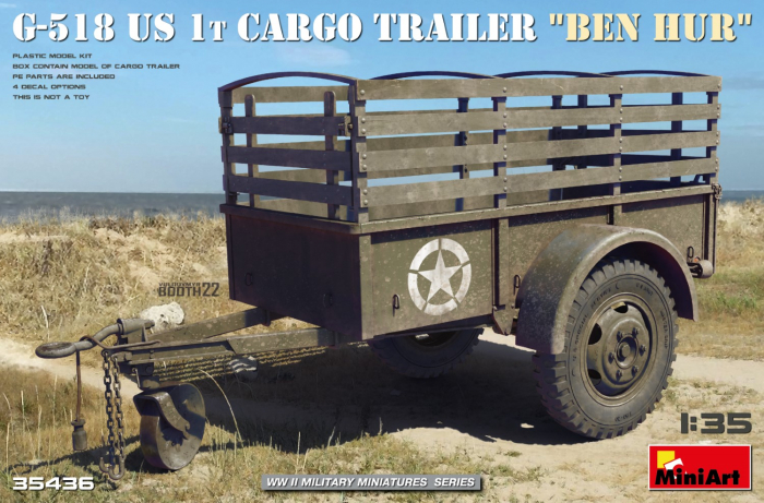 Miniart 35436 - 1:35 G-518 US 1t Cargo Trailer Ben Hur [1]