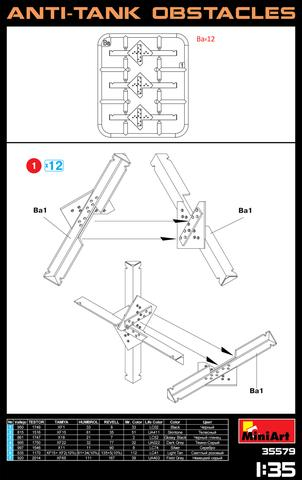 Miniart 35579 - Anti-tank Obstacles - 12 pieces 1:35 [3]