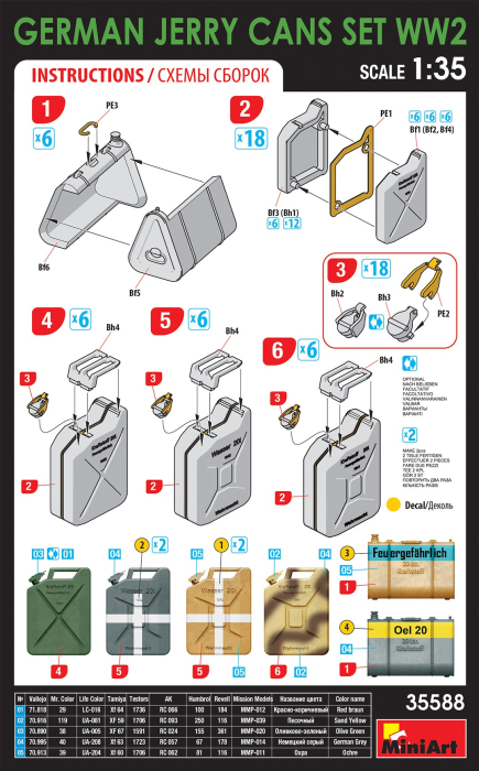 Miniart 35588 - 1:35 German Jerry Cans Set WW2 [2]