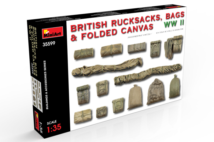 Miniart 35599 - 1:35 British Rucksacks, Bags & Folded Canvas WW2 [1]