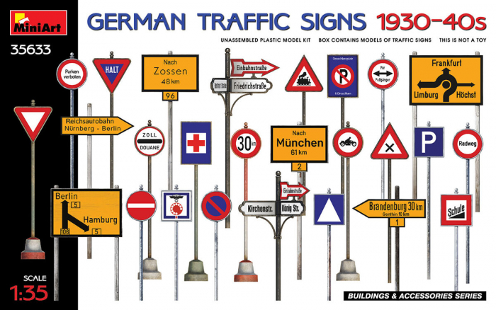 MiniArt 35633 - 1:35 German Traffic Signs 1930-40’s [1]