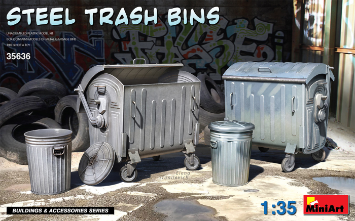 MiniArt 35636 - 1:35 Steel Trash Bins [1]
