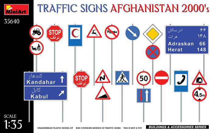MiniArt 35640 - 1:35 Traffic Signs. Afghanistan 2000's [1]