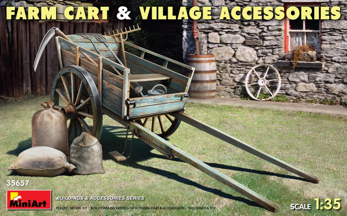 MiniArt 35657 - 1:35 Farm Cart with Village Accessories [1]