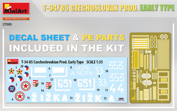 Miniart 37085 - 1:35 T-34-85 Czechoslovak Prod. Early Type [2]