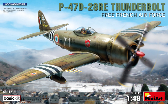 Miniart 48015 - 1:48 P-47D-28RE Thunderbolt. Free French Air Force. Basic Kit [1]