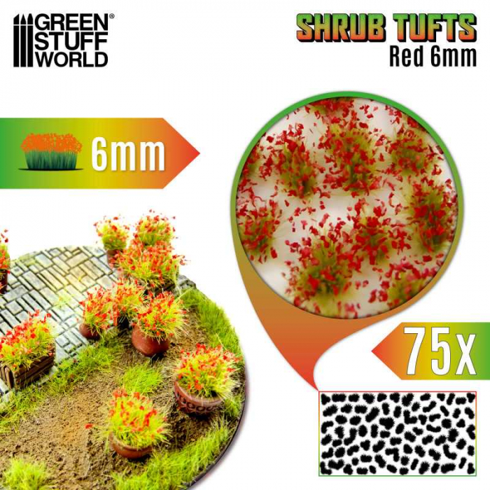 GSW - Shrub Tufts 6mm Self-Adhesive - Red [2]