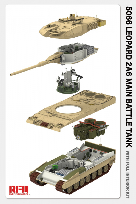 Rye Field Model 5066 - 1:35 Leopard 2A6 Main Battle Tank with FULL INTERIOR [4]