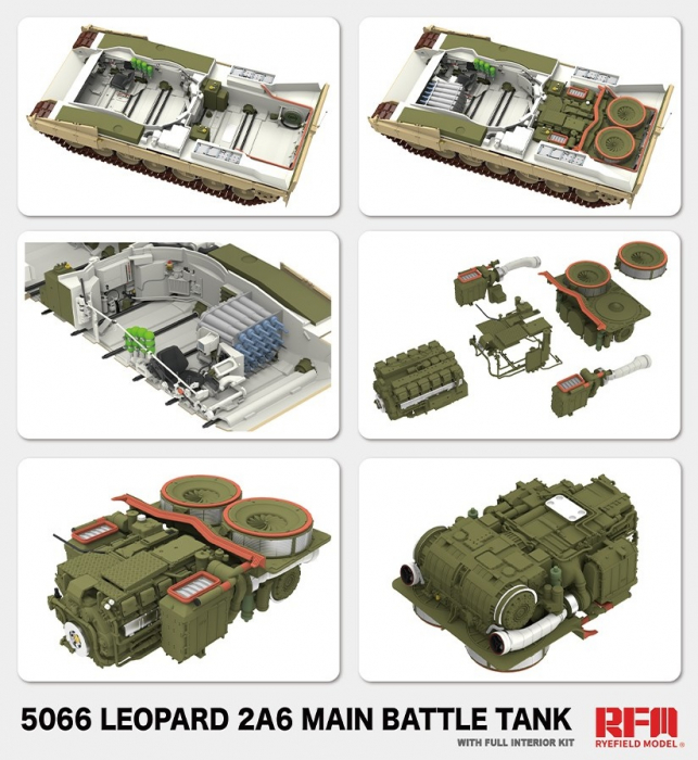 Rye Field Model 5066 - 1:35 Leopard 2A6 Main Battle Tank with FULL INTERIOR [3]