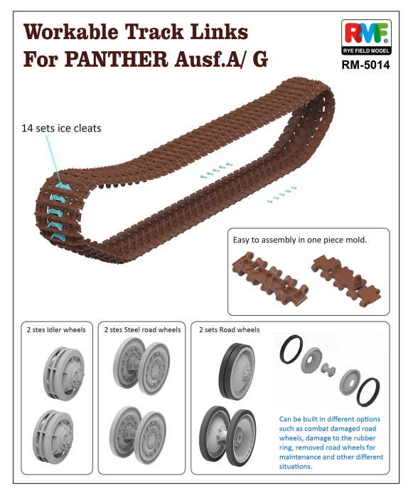 Rye Field Model 5014 - 1:35 Workable Tracks for Panther A/G [3]