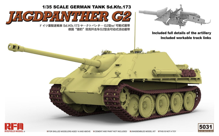 Ryefield Model 5031 1:35 Jagdpanther G2 with workable track link [3]