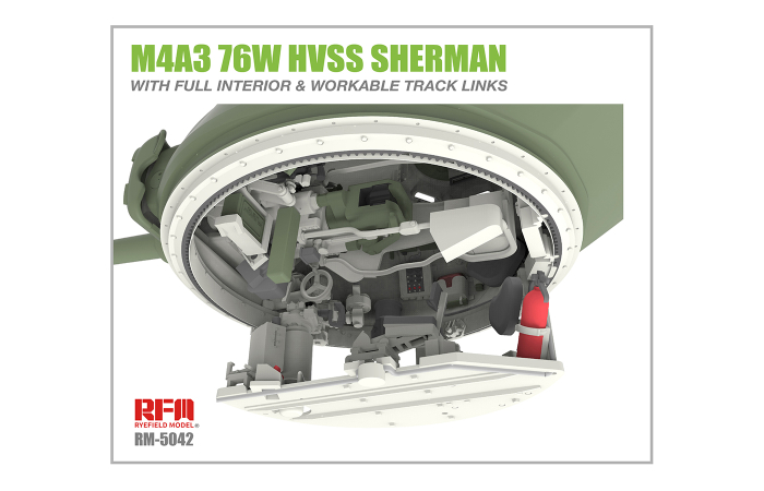Rye Field Model 5042 - 1:35 M4A3 76W HVSS Sherman w/full interior [5]