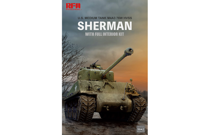 Rye Field Model 5042 - 1:35 M4A3 76W HVSS Sherman w/full interior [1]