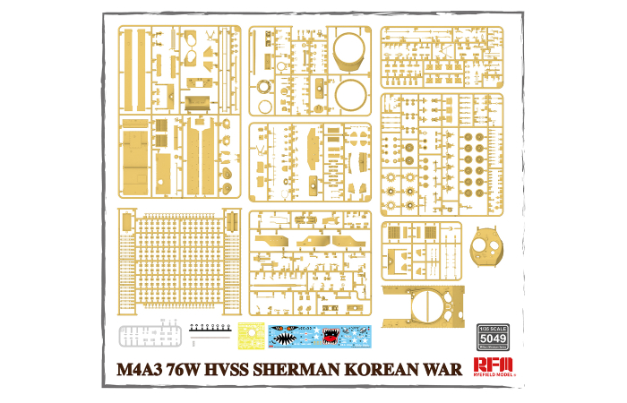 Rye Field Model 5049 - 1:35 M4A3 76w HVSS Sherman Korean war [4]