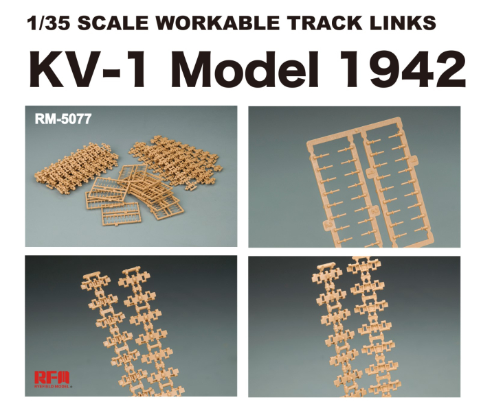 Rye Field Model 5077 - 1:35 Workable track links for KV-1 [2]