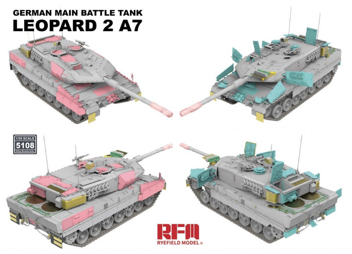 Rye Field Model 5108 - 1:35 German Leopard 2A7 Main Battle Tank [3]