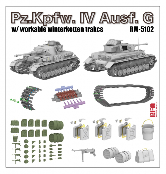 Rye Field Model 5102 - 1:35 Pz.Kpfw. IV Ausf. G w/ workable winterketten tracks [2]
