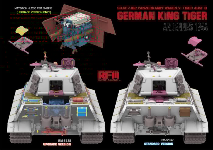 Rye Field Model - 5138 1:35 Sd. Kfz.182 King Tiger ARDENNES 1944 UPDATED VERSION [2]