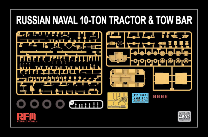 Ryefield Model 4802 1:48 Russian Naval 10-ton Tractor and Tow Bar [3]