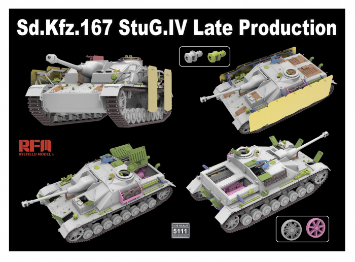 Ryefield Model 5111 1:35 Sd.Kfz.167 StuG.IV Late Production with Engine & workable tracks [2]