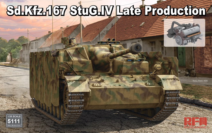 Ryefield Model 5111 1:35 Sd.Kfz.167 StuG.IV Late Production with Engine & workable tracks [1]