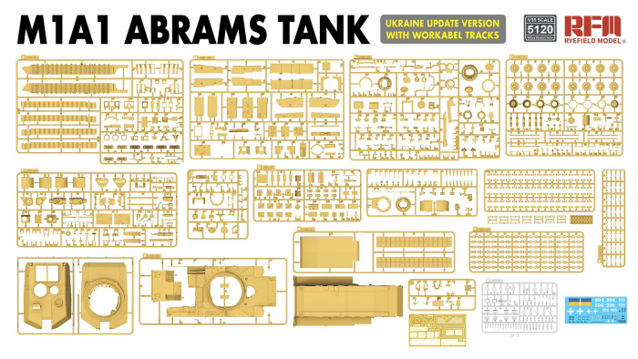 Ryefield Model 5120 1:35 M1A1 Abrams Tank Ukraine Update Version with workable tracks [2]