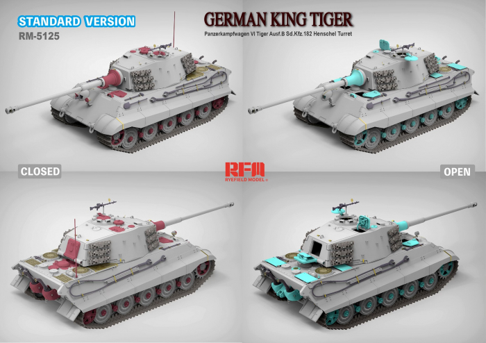 Ryefield Model 5125 1:35 Sd.Kfz.182 Tiger Ausf.B King Tiger (Henschel Turret) Standard version [2]