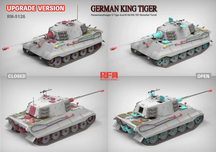 Ryefield Model 5126 1:35 Sd.Kfz.182 Tiger Ausf.B King Tiger (Henschel Turret) Upgrade version [3]