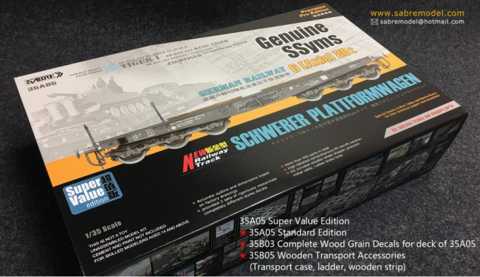 Sabre 35A05 - 1:35 SSyms Schwerer Plattformwagen (Precision Pro Edition) [3]