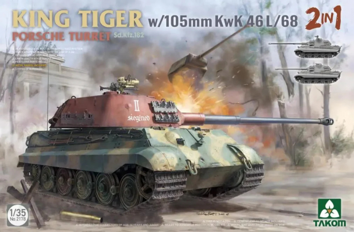 Takom 2178 - 1:35 KING TIGER Sd.Kfz. 182 w/105mm KwK 46L/68 2-in-1 [1]