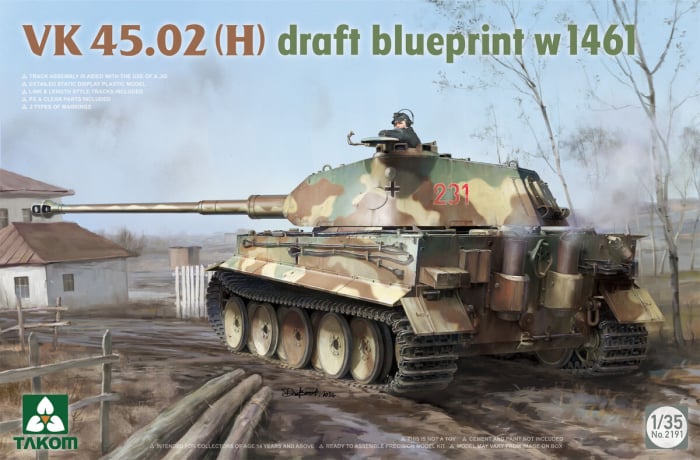 Takom 2191 - 1:35 VK 45.02 (H) draft blueprint w1461 [1]
